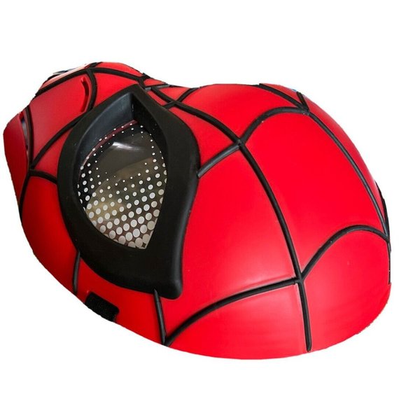 Hasbro Marvel Spiderman Mask 2018 Adjustable Strap Hard  Plastic  Breathe Holes - Picture 3 of 11